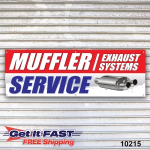 Muffler Exhaust System Service Banner