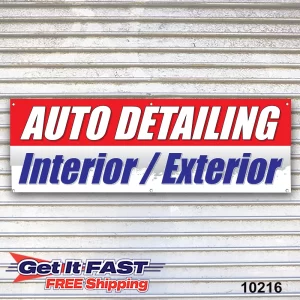 Auto Detailing Interior Exterior Banner