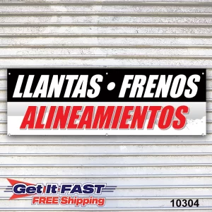 Llantas Frenos Alineamientos Banner