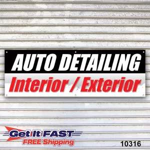 Auto Detailing Interior Exterior Banner