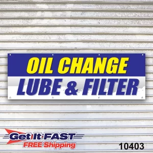 Oil Change Lube & Filter Banner