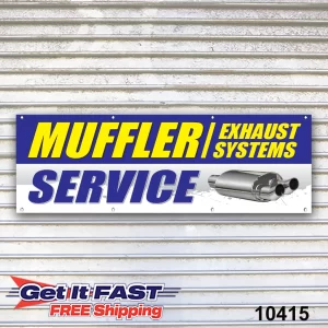 Muffler Exhaust System Service Banner
