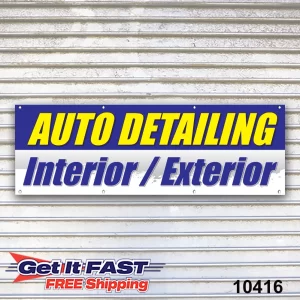 Auto Detailing Interior Exterior Banner