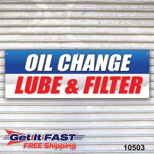 Oil Change Lube & Filter Banner