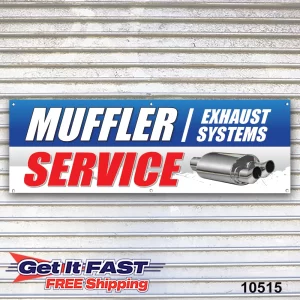 Muffler Exhaust System Service Banner