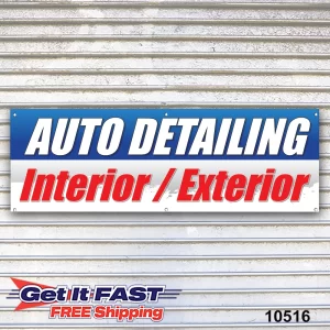 Auto Detailing Interior Exterior Banner