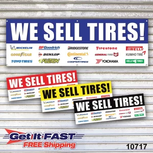 We Sell Tire Banner