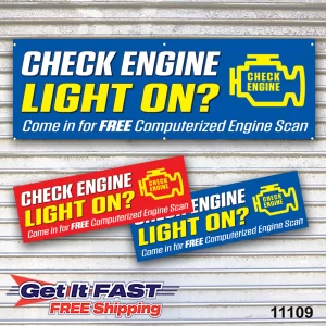 Check Engine Light On Banner