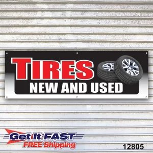 Tires New and Used Banner