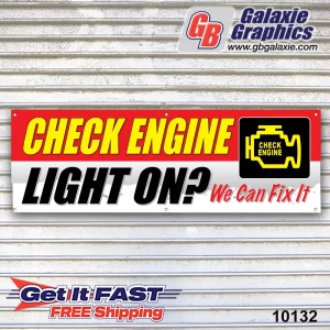 Check Engine Light On Banner