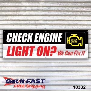 Check Engine Light On Banner