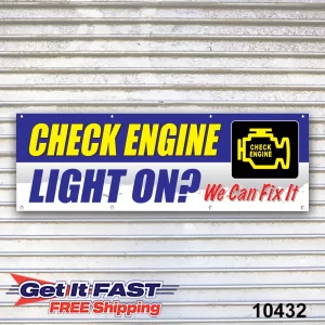 Check Engine Light On Banner