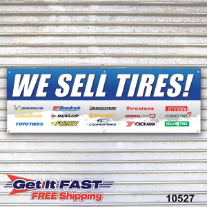We Sell Tires Banner
