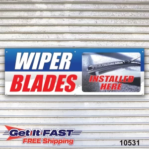 Wiper Blades Installed Here Banner