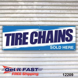 Tire Chains Sold Here Banner